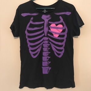 [Hot Topic] Skeleton Heart Tee